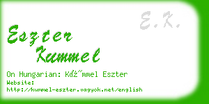 eszter kummel business card